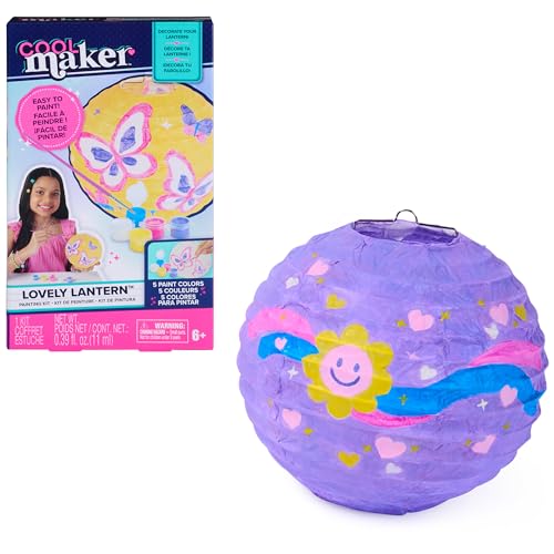 Cool Maker, Lovely Lantern Painting Kit with 5 Colors, Paint & Design a Trendy Lantern, Room Decor Arts and Crafts Kit, Kids Toys for Girls Ages 6 and up