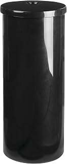 iDesign Freestanding Toilet Paper Canister with Lid, Black