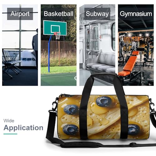 Blueberry Pancakes Gym Bag Lightweight Carry On Duffel Bag Athletic Sports Travel Bag Weekender Bag for Men Women3