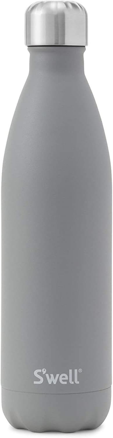 S'wellStainless Steel bottle, 25oz-Triple-Layered Vacuum-Insulated Containers Keeps Drinks Cold for 54 Hours and Hot for 26-with No Condensation-BPA Free Water, Stone Smokey Quartz