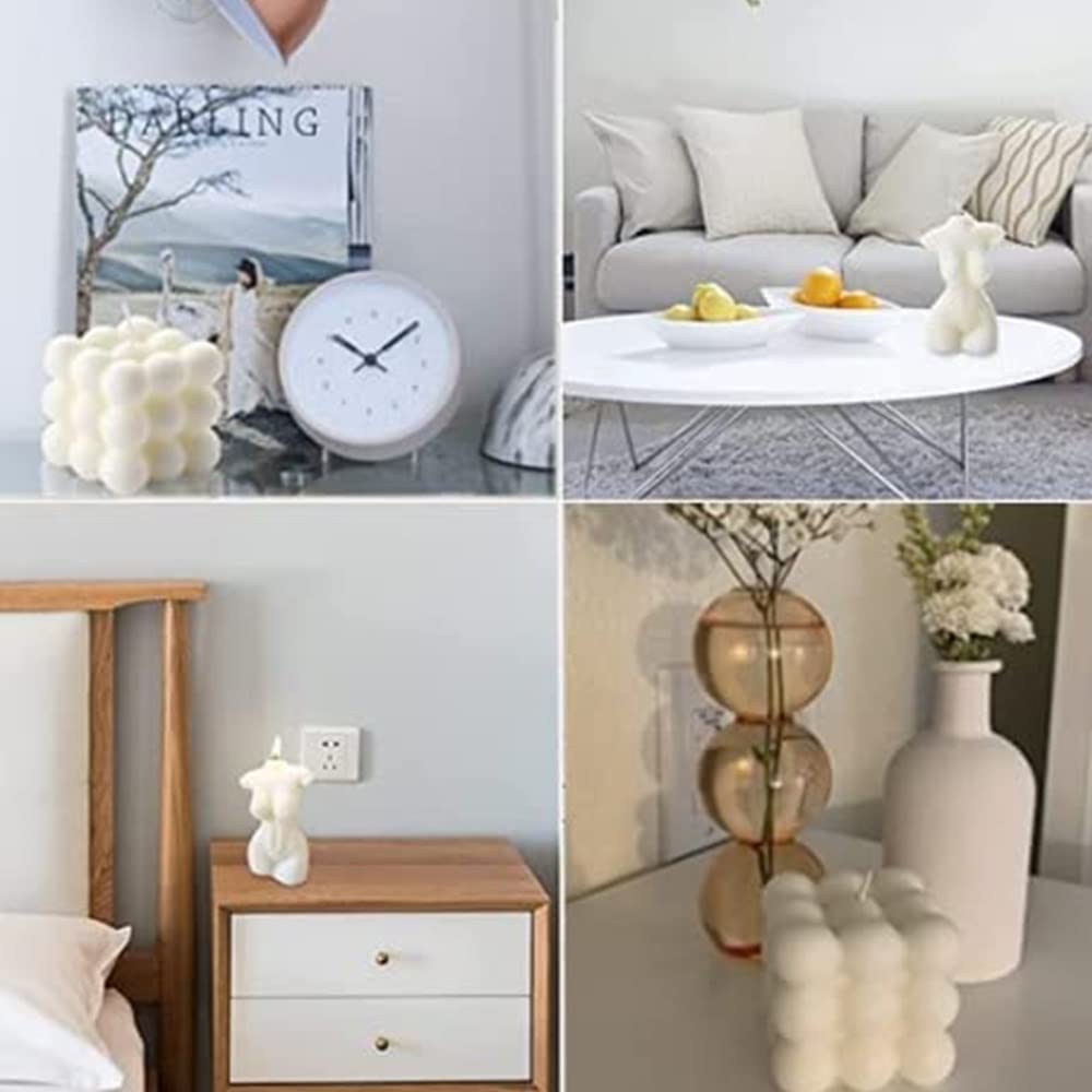 Set Di 2 Candele Cubiche In Cera Di Soia, Fatte A Mano, Naturali E Profumate – Perfette Per Decorazione Casa E Regali
