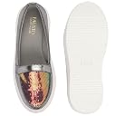 FAUSTO FST 1367 GREY-38 Women Embellished Slip On Ballerina | Sequin Panel Platform Loafers | Party Wedding Glitter Casual Sneaker Shoes | Memory Cusion Insole (5 UK) gallery image