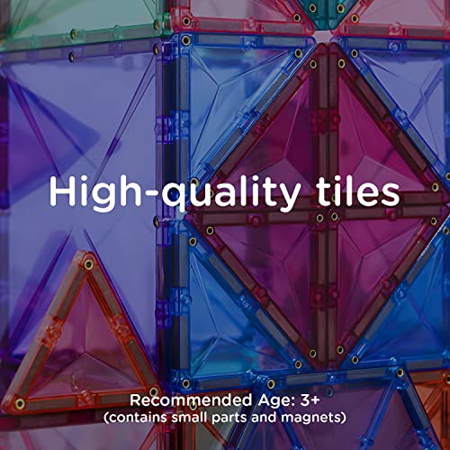 Connetix Tiles 202 Piece Pastel Mega Pack, Educational Magnetic Building Set With Large Hexagons And Squares, Regular Geometric Tiles, Door And Window Pieces, Fences, And 2 Cars With Rubber Wheels #TOP4