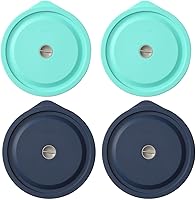 Vista 1 de Tapas de repuesto para Pyrex 7402-PC 7 tazas de vidrio cuencos redondos 4