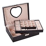 Die Schmuckschatulle kann verschlossen werden, um Ihre Juwelen zu schützen. Darüber hinaus halten die innen weichen Samtfutter sie vor Kratzern und Beschädigungen.