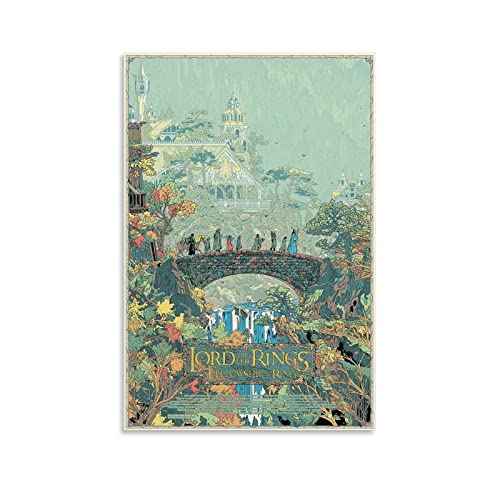 Poster décoratif sur toile Le Seigneur des Anneaux - Art mural moderne - Décoration de chambre à coucher - 20 x 30 cm Cover