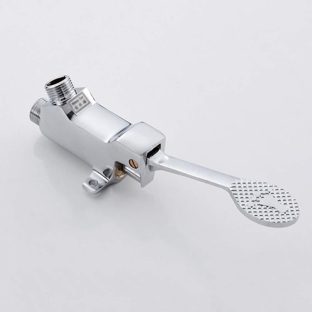 Mischbatterie, Feinkupfer, für Badezimmer, medizinisches Labor, Waschbecken, Fußpedal, Wasserhahn, Fußpedal, Messing, Waschbeckenmischer, Wasserhähne, einzelne Kalt-, Warm- und