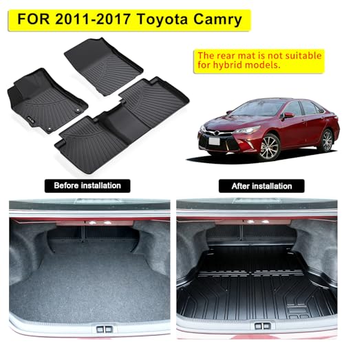 AltraVos Floor Mats & Trunk Mat for 2024 2025 Lincoln Nautilus TPE All Weather Protection 1st & 2nd Row Car Floor Liners Front & Cargo Liners Accessories-Black by AltraVos - Image 3