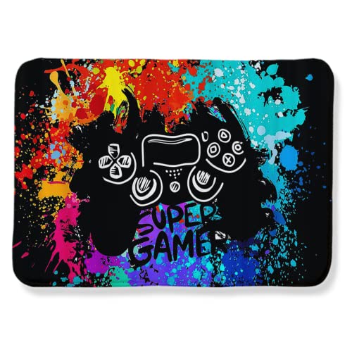 Rui＆Tong Gamer Rugs For Bedroom Boys Teens Printed Game Gamepad Carpets Living Room Mat Home Decor Non-Slip Crystal Floor Polyester Gamer Decor Doormats, 24X36 Inches (60X90 Cm) #TOP27
