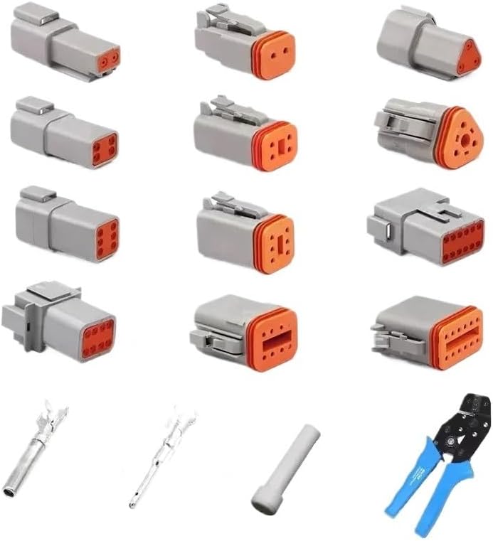 Cars Connectors Automotive Connector Kit 1/5/10Sets Tool Portable Box Suit 06 04 Terminal Plier 2 3 4 6 8(B Sets,10 Sets)