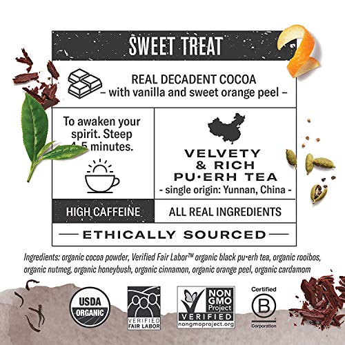 Numi Organic Tea Chocolate Puerh, 16 Count Box Of Tea Bags (Pack Of 3)Â #TOP2