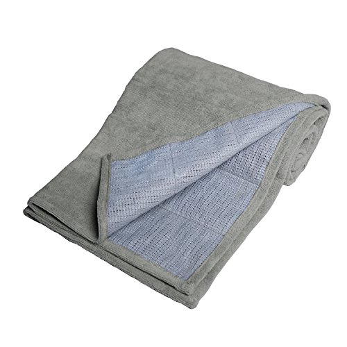 Tone Fitness Long Yoga Mat Towel, 24" X 68", Gray #TOP1