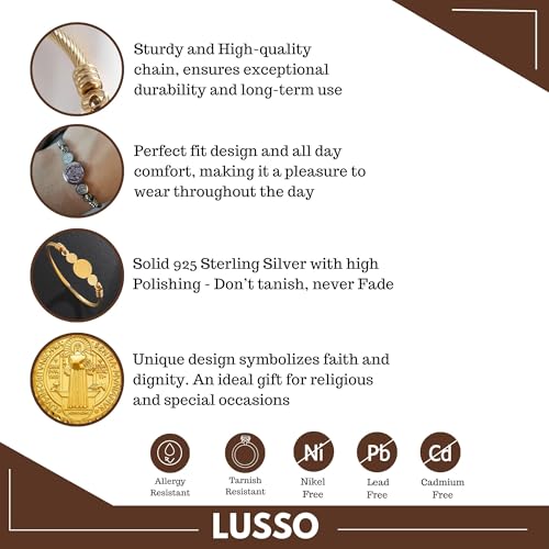 Saint Benedict Bracelet For Men And Women - Rosario De San Benito For Men And Women, Cross Catholic Religion St. Benedict Bracelet, Pulseras De San Benito, Gift For Women And Men3