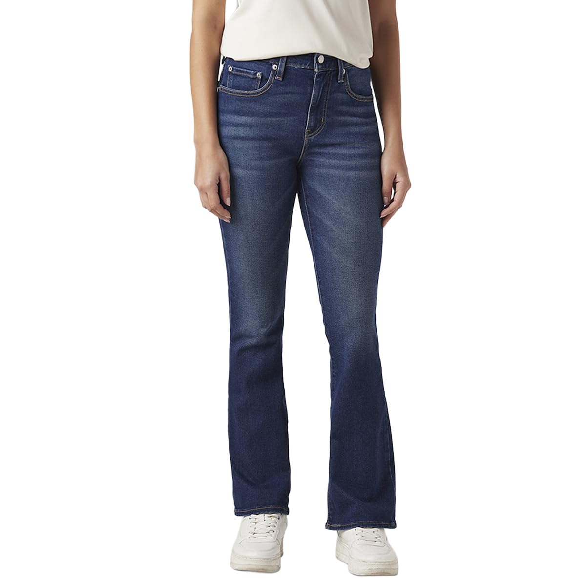 levi's Women's 725 Mid Indigo Flared Fit High-Rise Jeans-picture-14