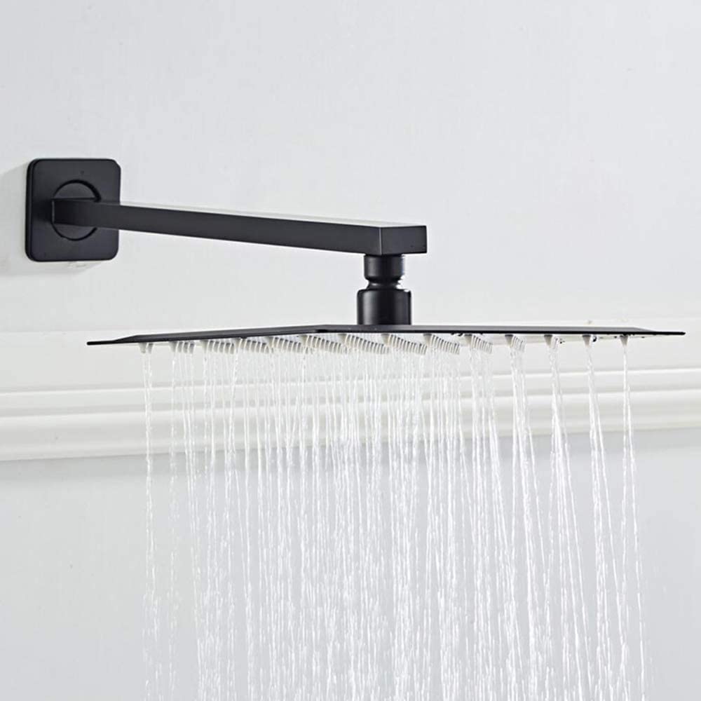 SXHRR Alcachofa de la Ducha Cabezal de Ducha de Lluvia de 10 Pulgadas, Cabezal de Ducha de Lluvia de baño montado en la Pared con rociador Superior de Alta presión de Acero Inoxidable 304