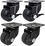 micasa bettsofa liechti Komfort: Das Paket enthält 2 drehbare Lenkrollen mit Bremsen und 2 Rollen ohne Bremse. Alle Rollen haben Doppellager und verdickte Halteplatten