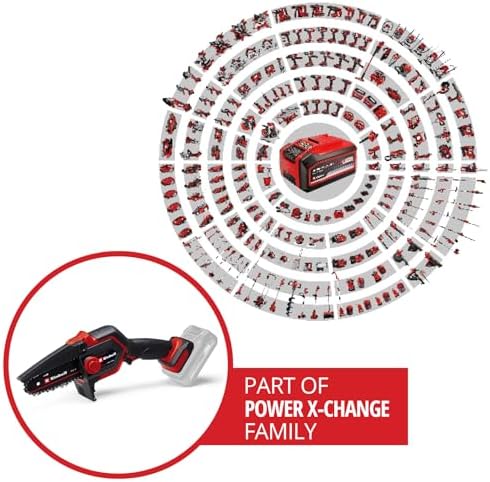 Einhell Akülü Dal Budama Testeresi GE-PS 18/15 Li BL-Solo Power X-Change (18 V, kömürsüz motor, 12,5 cm kesim uzunluğu, aletsiz zincir ve kılavuz değişimi, akü dahil değildir) - 4600040 - Görsel 2