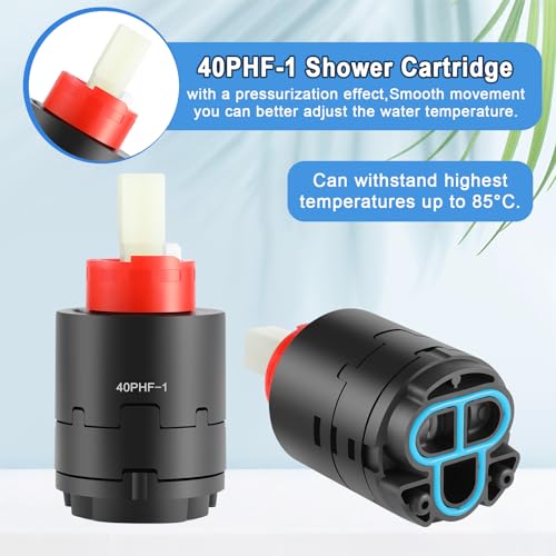 40PHF-1 40mm Pressure Balance Cartridge,Shower Cartridge Replacemen,Compatible With Shower Faucet for Shower Valve, Product Height 3.22 in (82mm) Width 1.57 in (40 mm) by Vayolli - Image 5