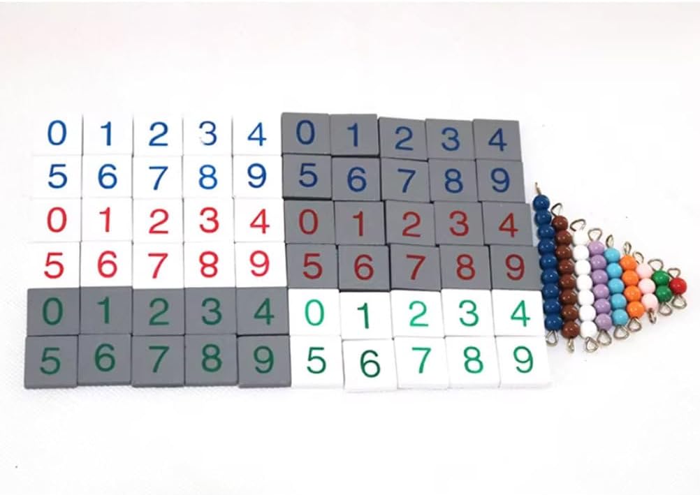 Montessori Early Education Smart Arithmetic Display Tray Corresponding Box Hand-Eye Coordination
