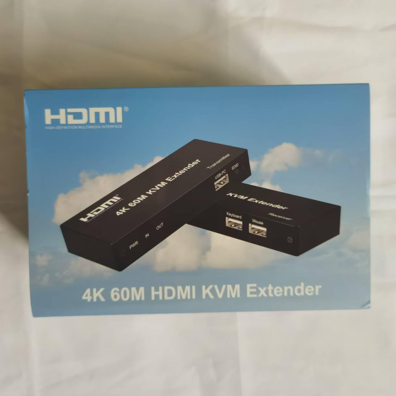Extender KVM HDMI 4K 30Hz su cavo Rj45 Cat5e/6 fino a 60M/120M Extender HDMI USB con Loop-out per PC NVR Mouse Tastiera (60M KVM)