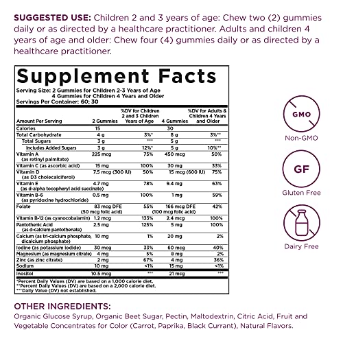 Solgar U-Cubes Children's Multi-Vitamin & Mineral - 120 Gummies - Great-Tasting Flavor For Kids Ages 2 & Up - Non-Gmo, Gluten Free - 60 Servings #TOP1
