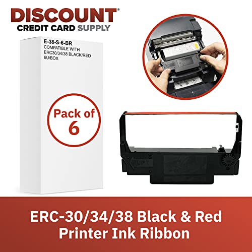 Cinta de impresora tinta negro/rojo ERC-30/34/38 6 piezas miniatura 2