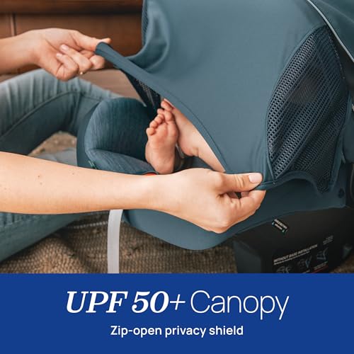 Image of Chicco KeyFit Max Zip ClearLux Infant Car Seat and Base, Rear-Facing Seat for Infants 4-30 lbs., Zip-Open Privacy Shield, Compatible with Chicco Strollers, Baby Travel Gear | Verona /Grey