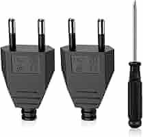 8 Spine Europee Piatte Nere - Con Cacciavite, 2.5A 250V, Facile Installazione - Foto 4