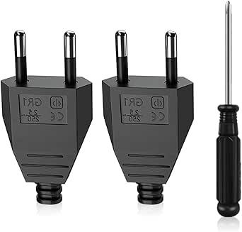 IEC320 C7/C8 Stecker 4er Set - 250V/2.5A Kaltgerätestecker Für Elektrogeräte