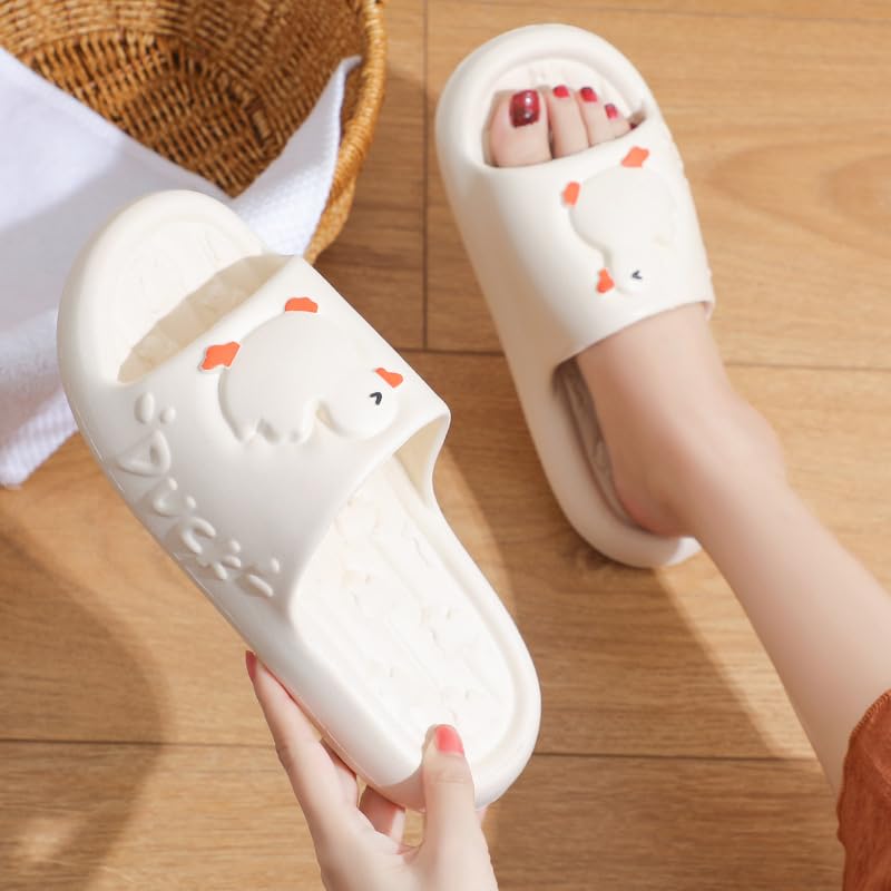Loizziuy Duck Sandals Summer Cute Animal Sandals Fashion Flat Transparent Indoor Outdoor Wear Non-slip Beach Slippers4