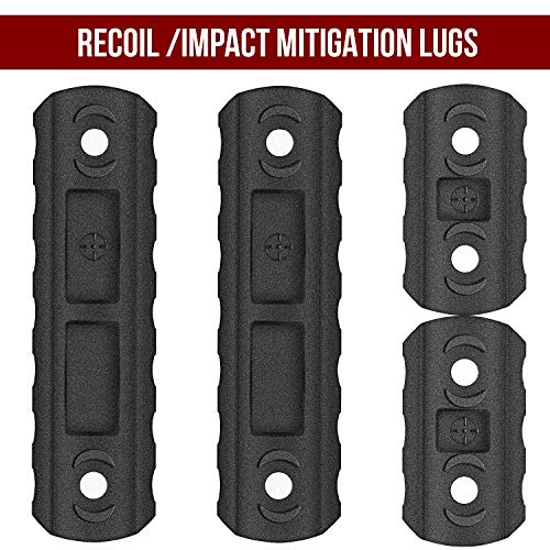 Braudel Rail Section Set with Thread Locking Screws, Wrench and Nuts,