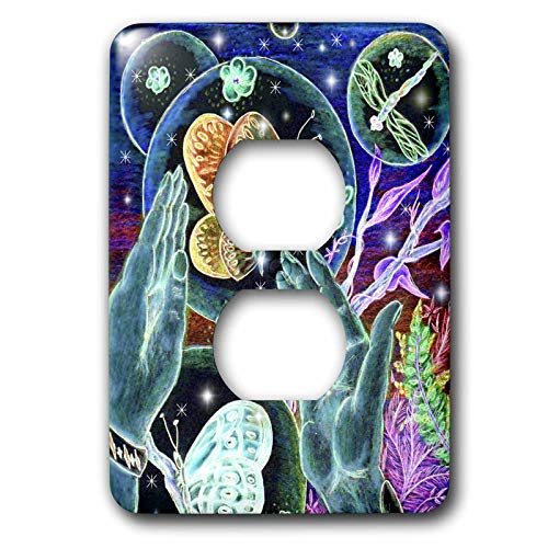 Cache-prise 3dRose LSP_3601_6 Night Magic plaque murale decorative pour chambre - 2