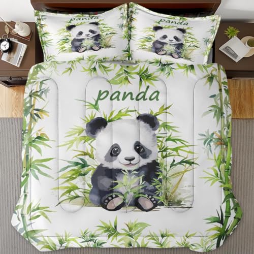 Nesphy Comforter Set of 3, Full, Bedroom Decor Panda Bamboo by Nesphy - Used condition - Image 7