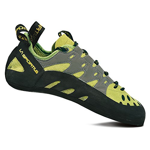 La Sportiva Men's TarantuLace Performance Rock Climbing Shoe, Kiwi/Grey, 41 M EU