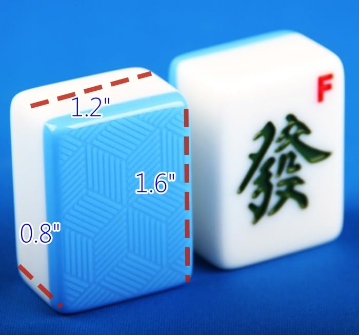 Set Clásico Mahjong Chino con 146 Fichas Azules miniatura 2