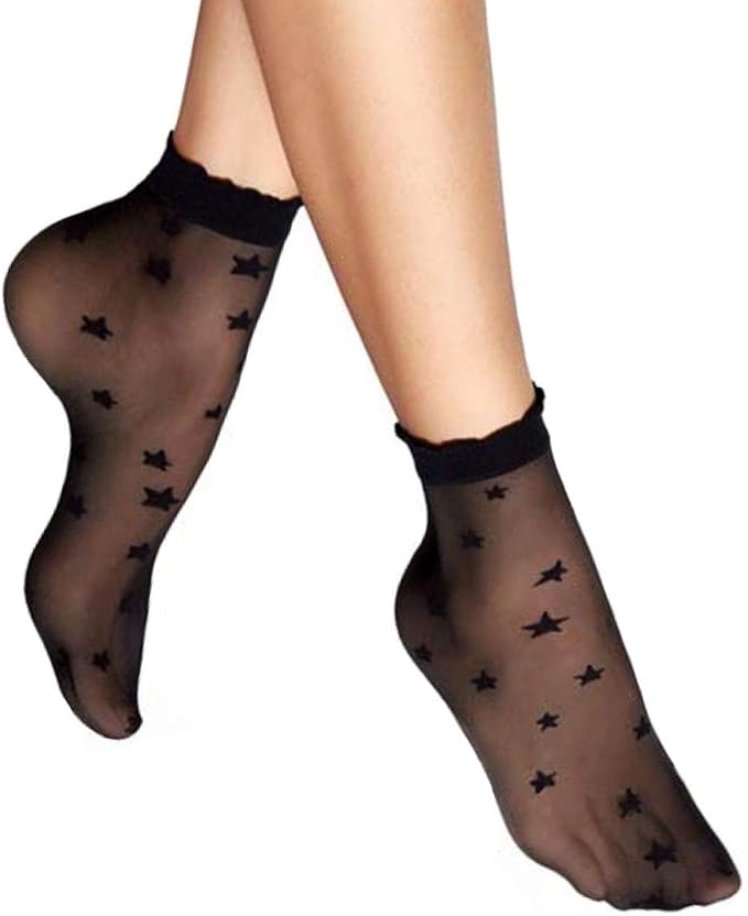 Gajatex Women Girls Patterned Sheer Ankle Socks Breathable Outdoors