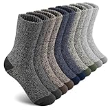 5 Pares Calcetines de Lana Merino para Hombre y Mujer - Térmicos Antiolor, Transpirables para Invierno, Senderismo,...