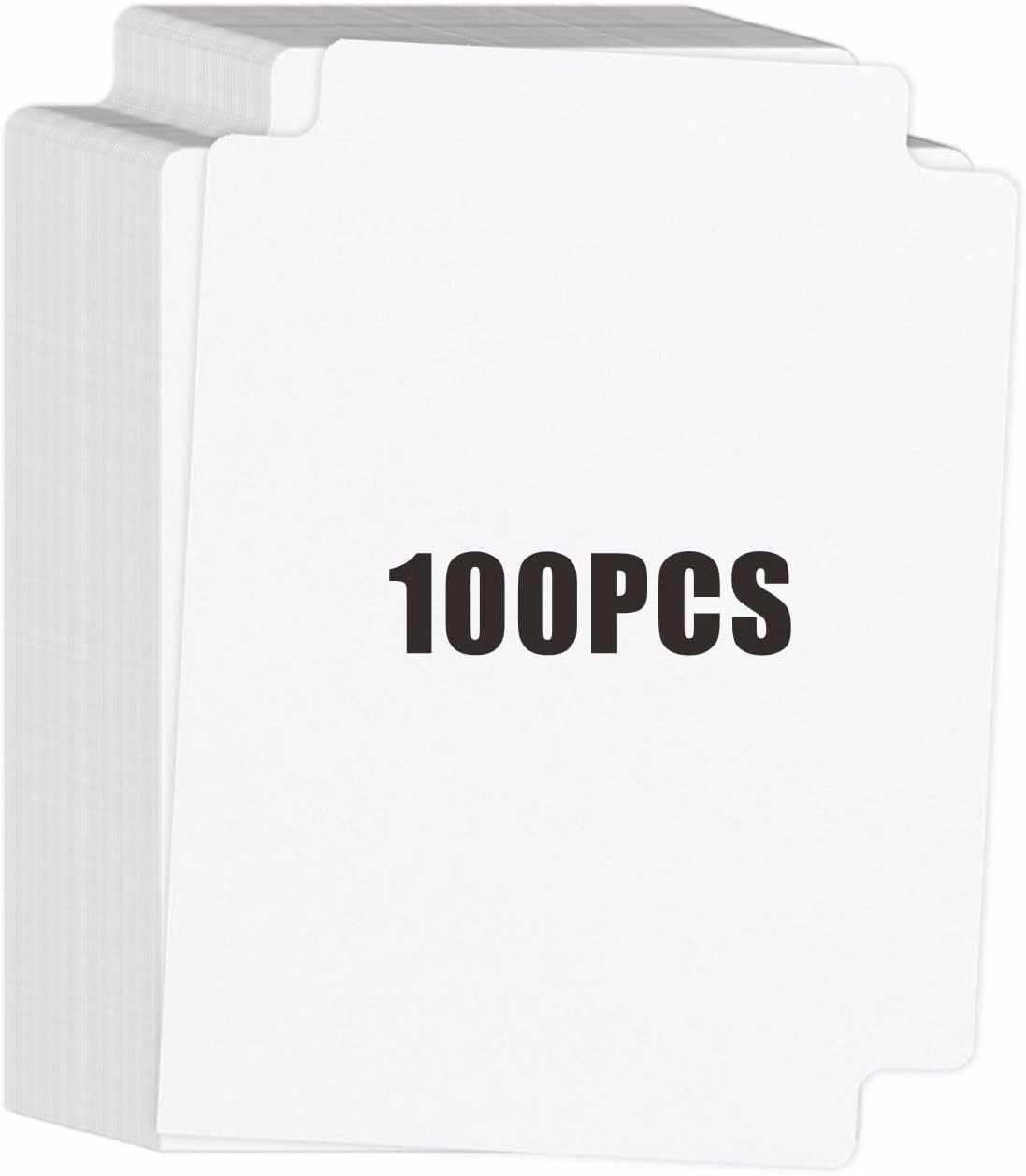 Trading Card Dividers - 100 White Dividers with Tabs for Games & Sports Card Boxes - 2.7 x 3.8 Inches