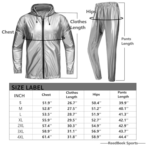 REEDBEEK Traje de sauna antirasgões para perda de peso, roupa de treino MMA, jaqueta de ginástica, r