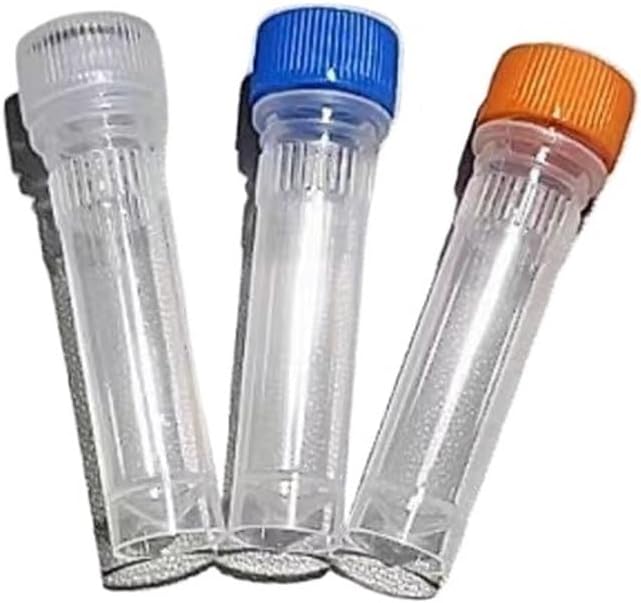 1 Pack 1.5ml Plastic Freezer Tube Flat Bottom Sample Freeze Centrifuge Tube Gasket (100pcs)