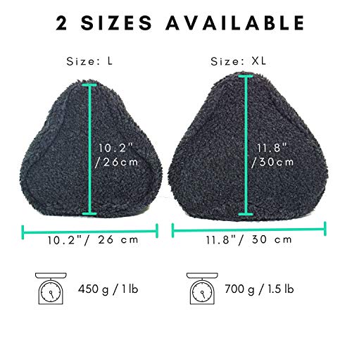 Vincita Imitation Sheepskin Bicycle Seat Cover & Gel Padding - for Wide Seat Spin Bike, Cruiser Exerciser - Imitation Wool/Fleece/Fur Cushion Cover & Removable Gel Insert (Dark Grey, Extra Large) - Thumbnail 5