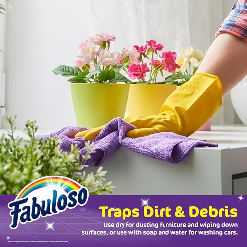 Image of Fabuloso Microfiber Cleaning Cloths, Rainbow, 13x13 in, 24 Count