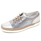 tods sneakers damen  Tod\'s D0442 Sneaker Donna Scarpa Rafia Argento Paillettes Shoe Woman [38.5]