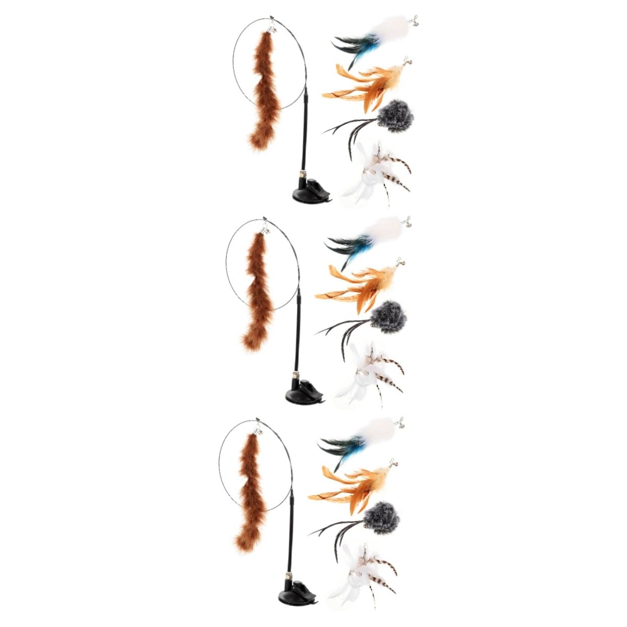 DOITOOL Lot De 3 Jouets Interactifs pour Chatons Clochettes Amusantes en Peluche pour Animaux De Compagnie 6 Pièces X 3