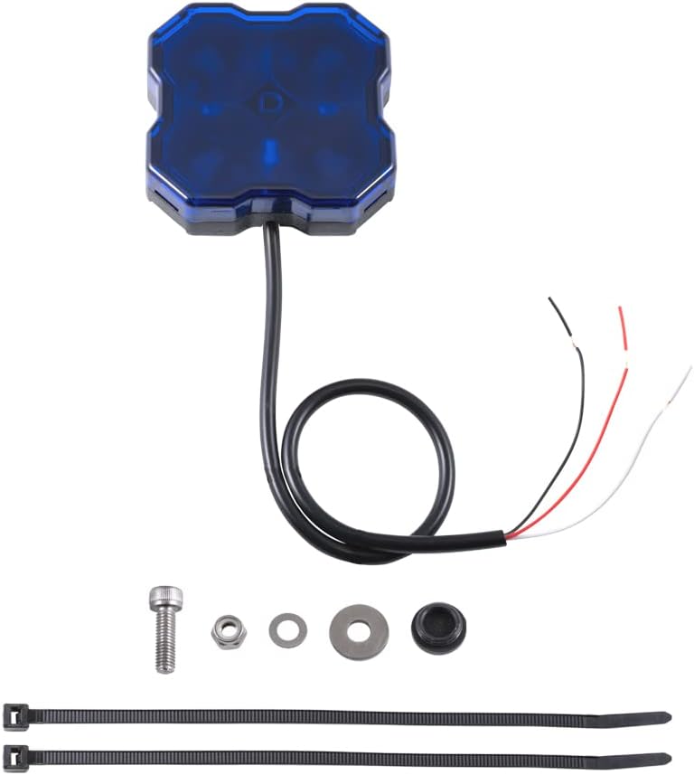 Diode Dynamics Stage Series LED Rock Light (one), White Diffused Bare Wire