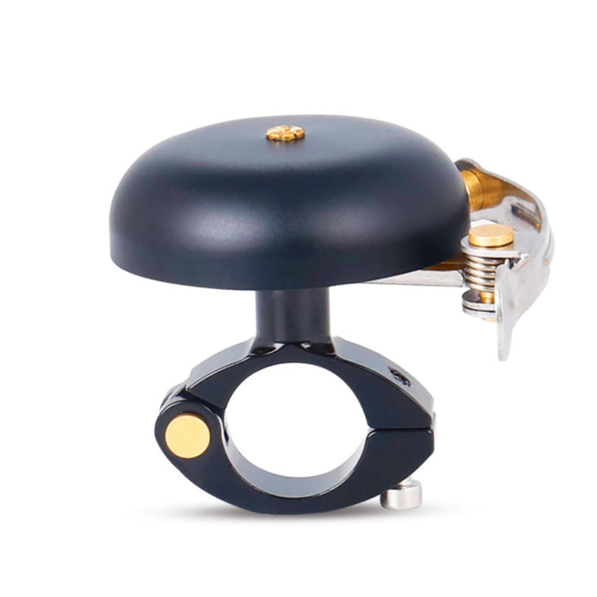 HEMOTON Durable Mini Bike Bell Loud Crisp Sound Mountain Bell for Easy Installation Road and Mountain Bikes Retro Design Safety Accessory for Cyclists Black