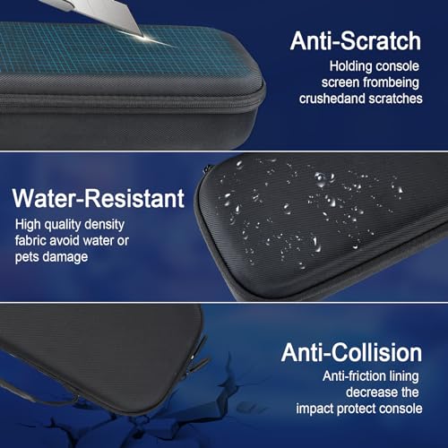 Osenvic Premium Carrying Case for PlayStation Portal, Travel Storage Case for PS5 Handheld Game Consoles, Shockproof, Ps Portal Anti-Collision Black Handbag with 2 Screen Protector - Image 4