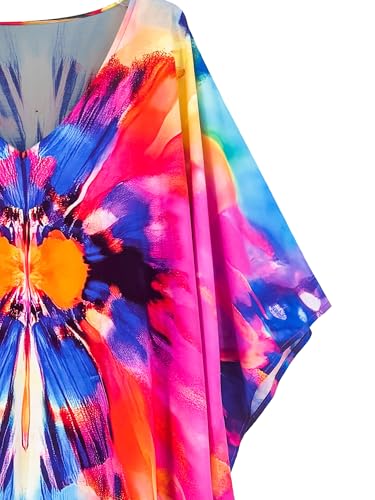 Image of Moss Rose Kaftan Dresses for Women Summer Swimsuit Cover up Caftan Dress
