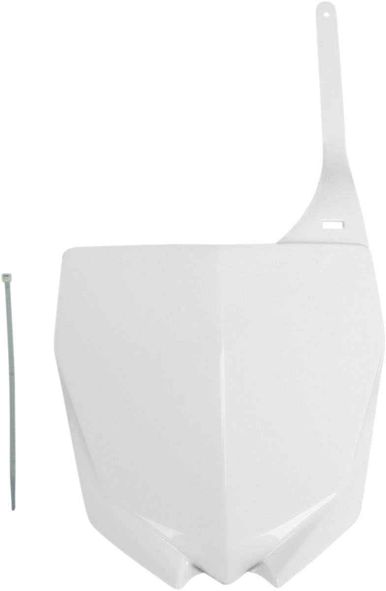 UFO Plastics Front Number Plate White for Yamaha YZ250/450F