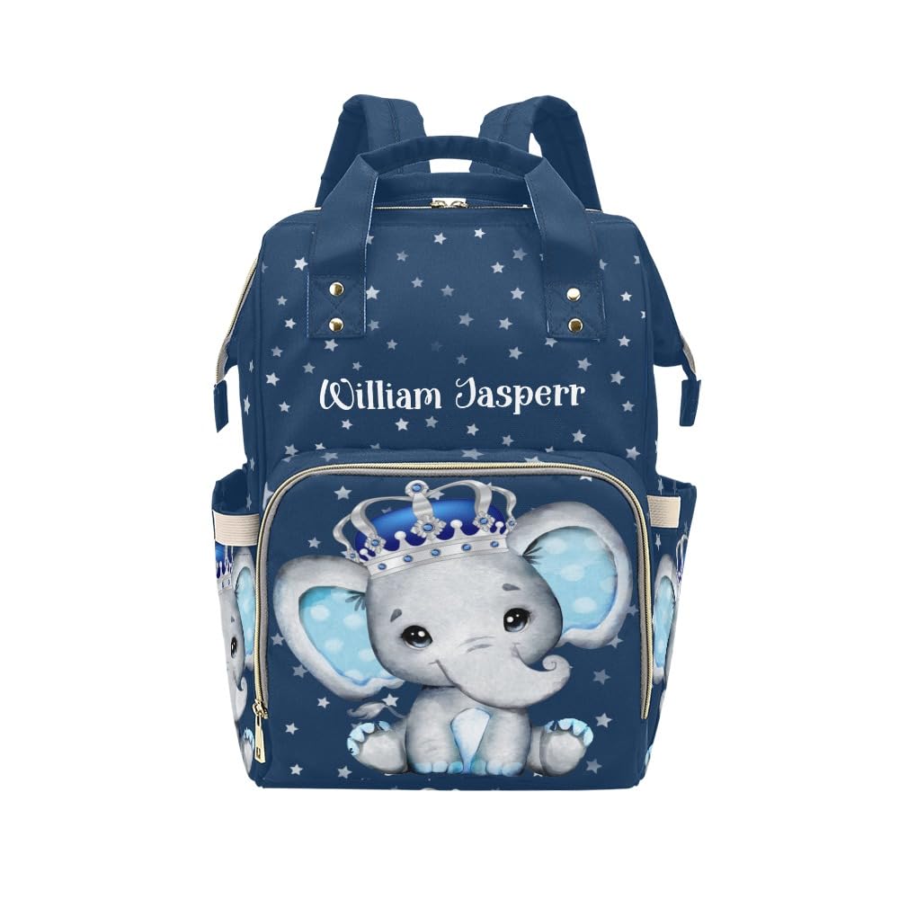 Eiis Unidesign Elephant Prince Star Night Personalized Diaper Bag Backpack,Custom Travel Backpack DayPack Nappy Mommy Bag for Adult
